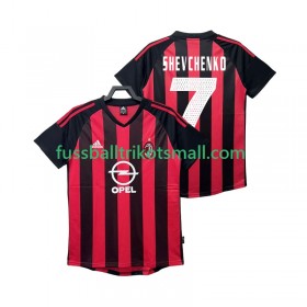 Fußballtrikots AC Mailand SHEVCHENKO 7 2003 Retro 2002 Kurzarm Heimtrikotsatz kaufen